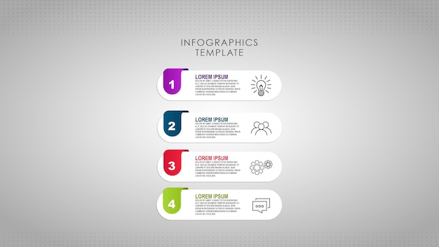 Infographic sjabloon voor stappen in bedrijfsprocessen