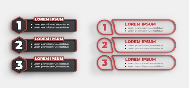 PSD modello di passaggio elemento infografica