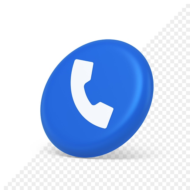 Infolinia Infolinia Call Center Telefon Słuchawka Okrągły Przycisk 3d Izometryczna Realistyczna Ikona
