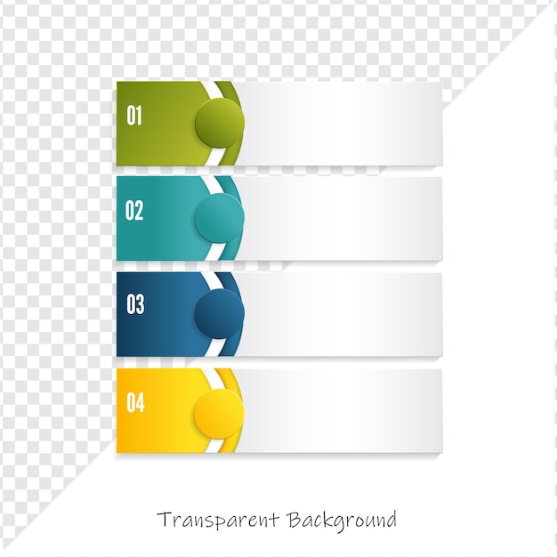 Informatieve horizontale infografie met genummerde stappen voor presentaties