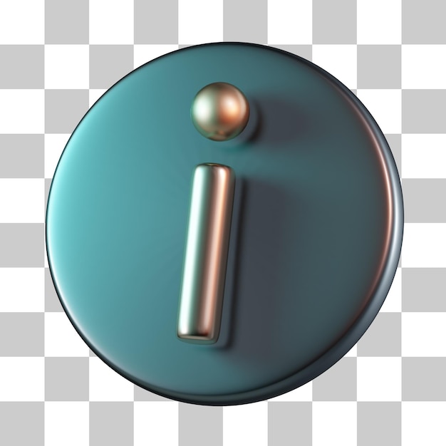 PSD information 3d icon