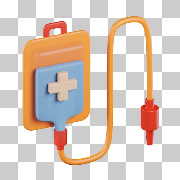 Infusion bag 3d icon