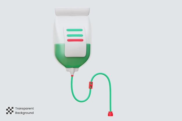 PSD infusion iv 3d icon illustrations