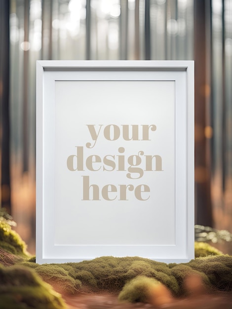 Ingelijst kunstwerk mockup poster showcase 3d realistisch render fotolijstje Buitenreclame mockup