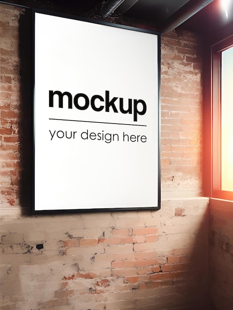 Ingelijste Poster Mockup Artwork Showcase Sjabloon