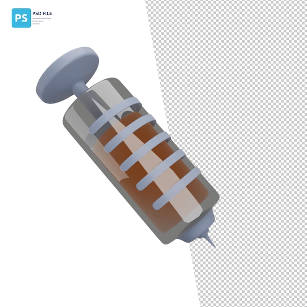 PSD injectie in 3d-illustratieontwerpactiva