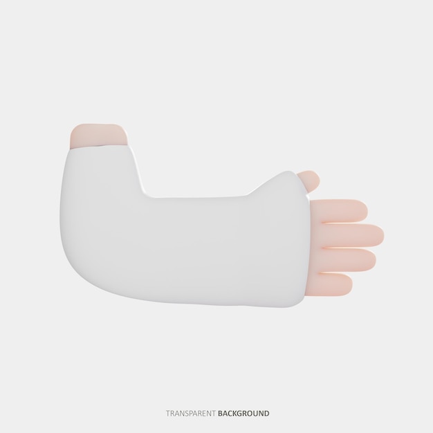 PSD injured hand 3d icon