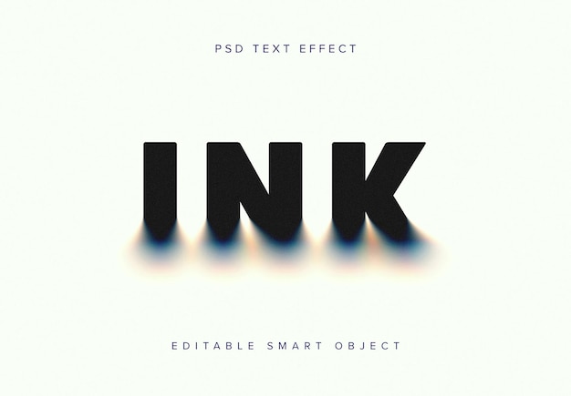 PSD ink bleed text effect mockup