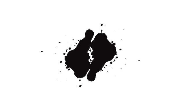 Ink blot abstract art