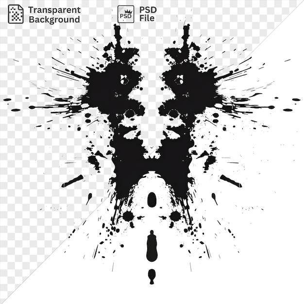 Ink blot patterns vector symbol rorschach black and white a cross with ink blots