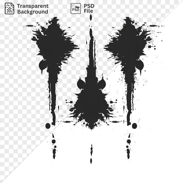 Ink blot patterns vector symbol rorschach black and white an ink blot pattern