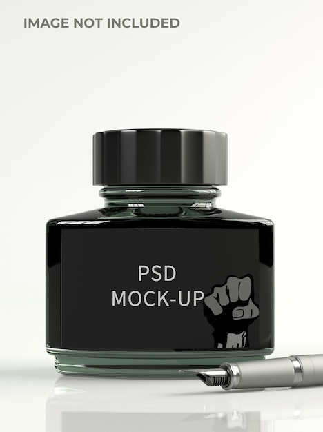 ink bottle mockup