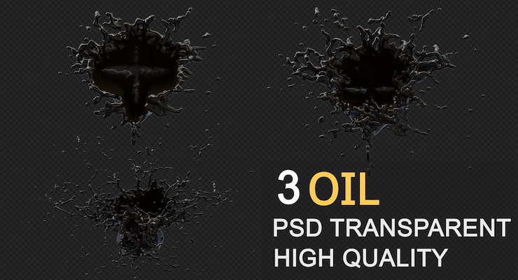 PSD ink oil splash in 3d rendering isolated design 