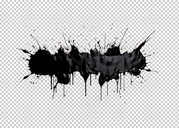 PSD ink splashes isolated transparency background