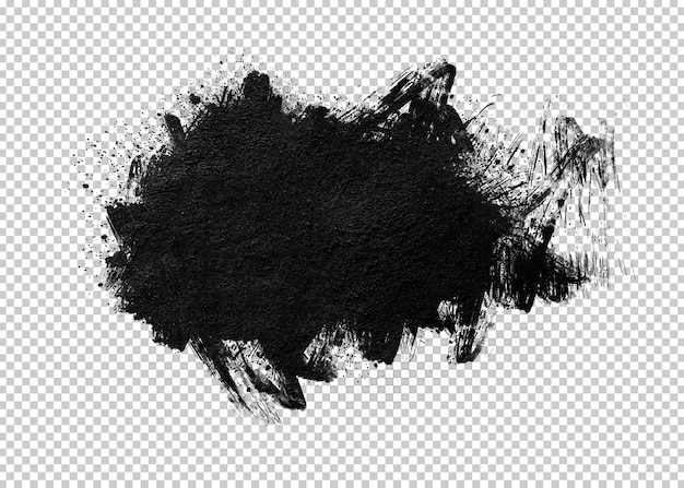 Ink splashes isolated transparency background.