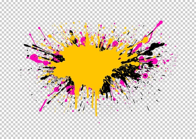 PSD ink splashes isolated transparency background