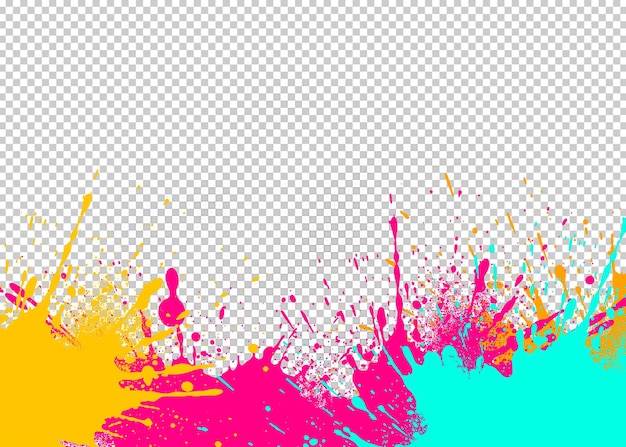 PSD ink splashes isolated transparency background