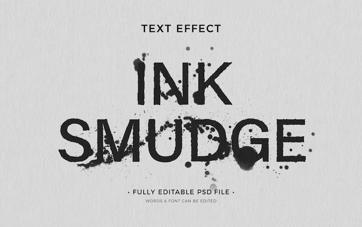 PSD ink text effect