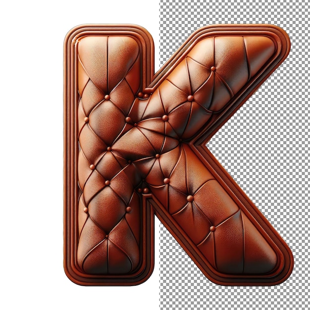 PSD ink and texture timeless elegance in leather letter isolation