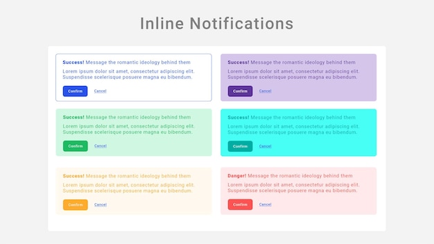 PSD inline notifications