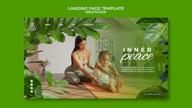 Inner peace landing page