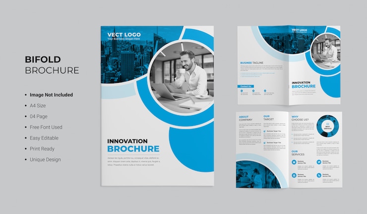 PSD innovation bifold brochure design