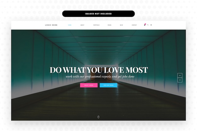 PSD innovative products design website landing page