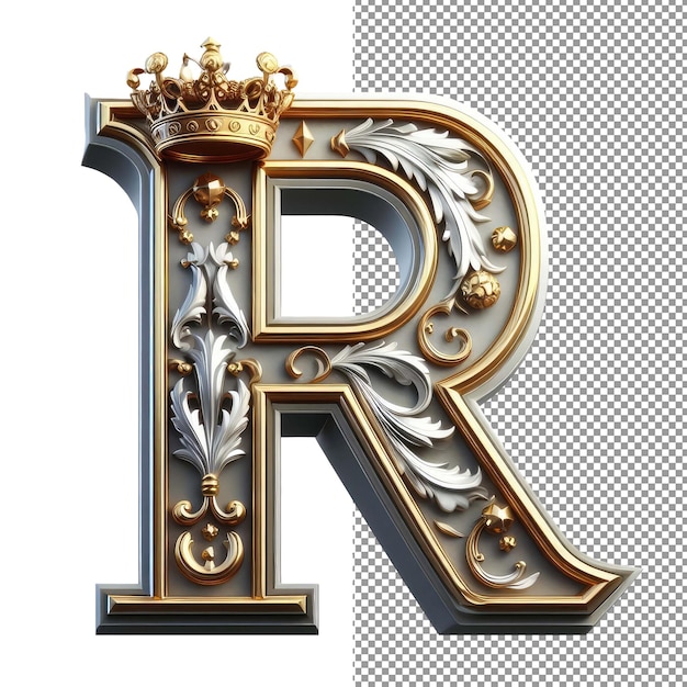 PSD innovative typography single 3d creative letter in transparency
