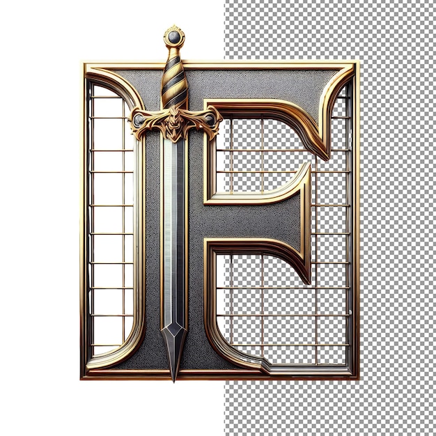 Innovative Typography Single 3D Creative Letter in Transparency