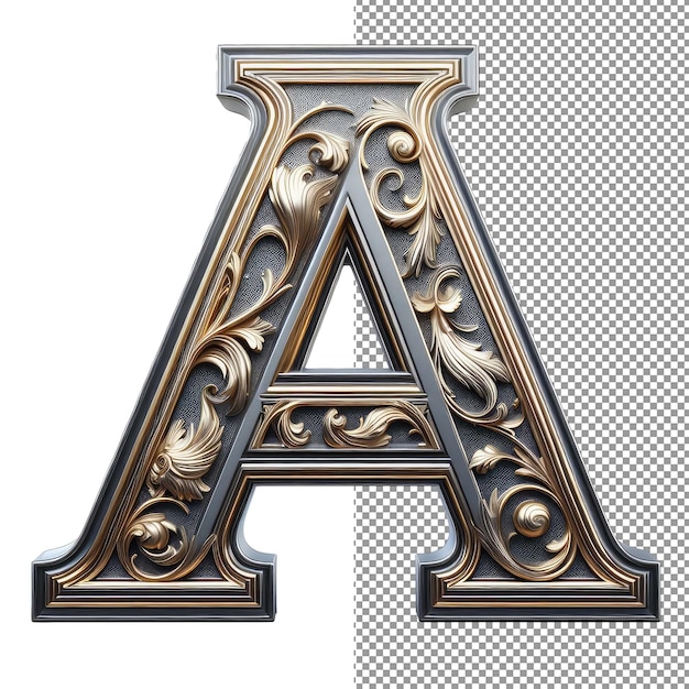 PSD innovative typography single 3d creative letter in transparency