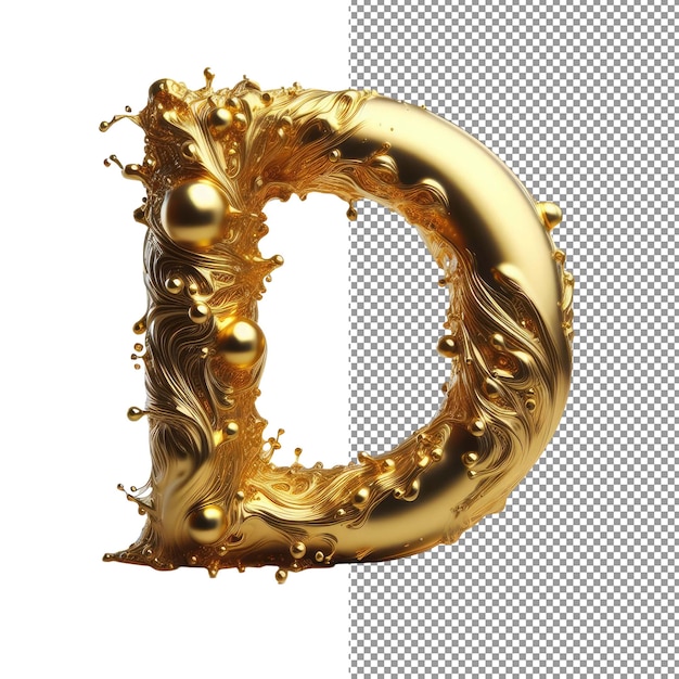 PSD innovative typography single 3d creative letter in transparency