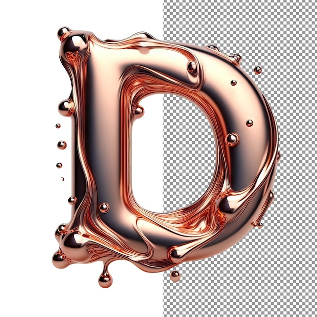 PSD innowacyjna typografia pojedyncza 3d kreatywna litera w przejrzystości