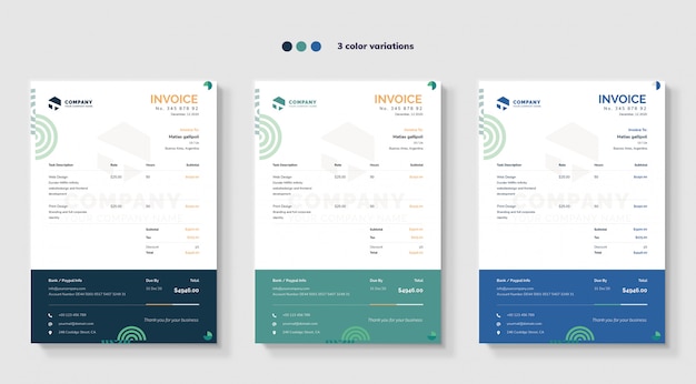 PSD inovice 템플릿