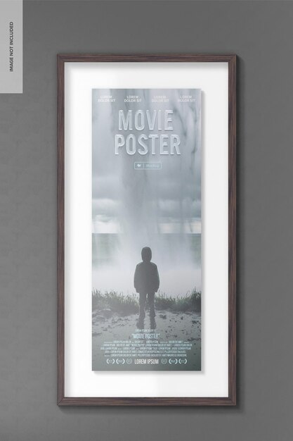 PSD insert us movie poster mockup front view