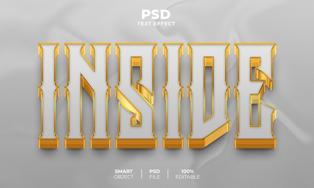 PSD inside 3d editable text effect