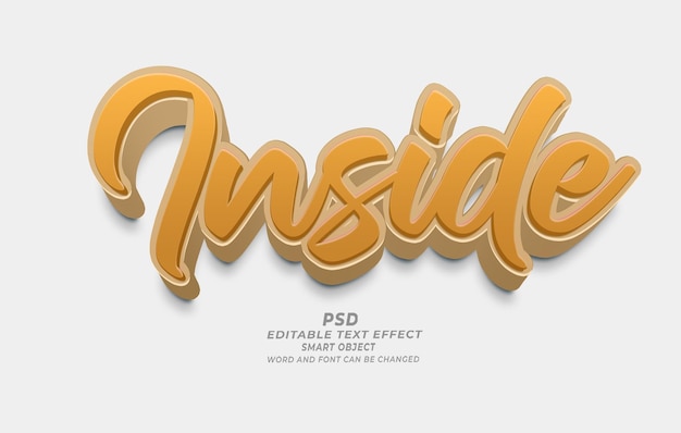 Inside PSD 3d Editable Text Effect