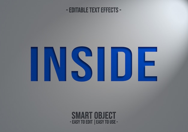 PSD inside text effect