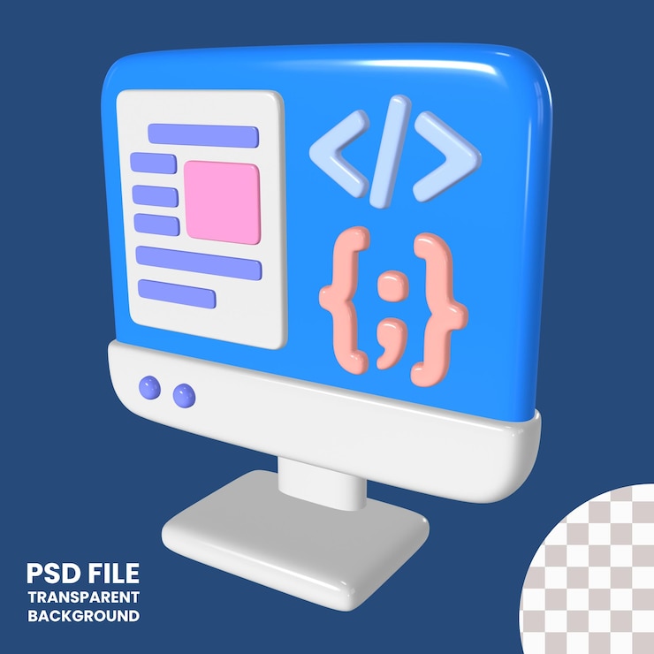 PSD inspect element 3d illustration icon