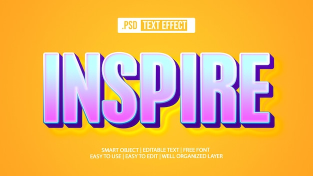 Inspire Text Effect PSD