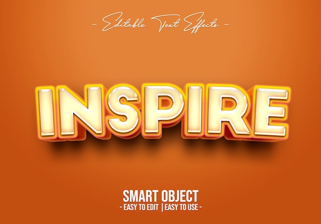 PSD inspire text style effect template