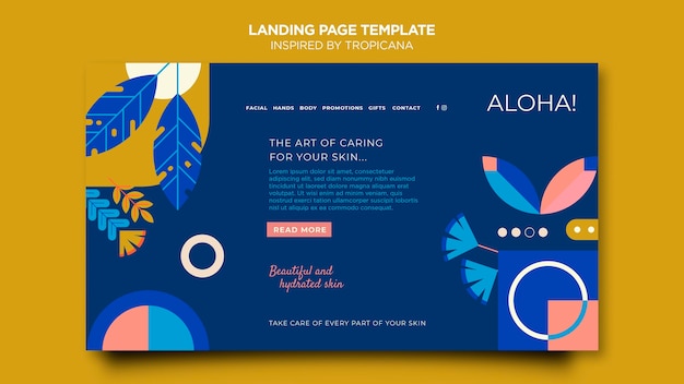 PSD inspired by tropicana  landing page template