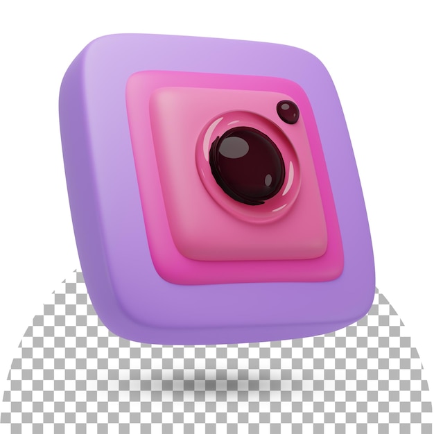 Insta camera 3d render