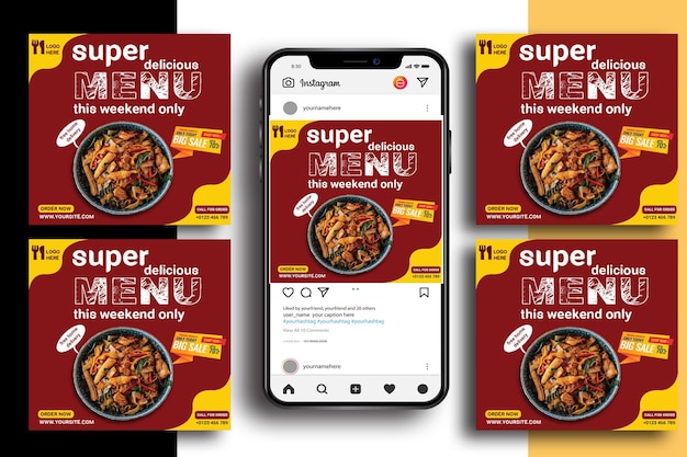 instagaram post mobile mockup