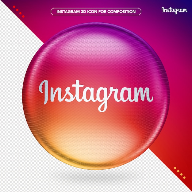 Instagram 3d красочный логотип