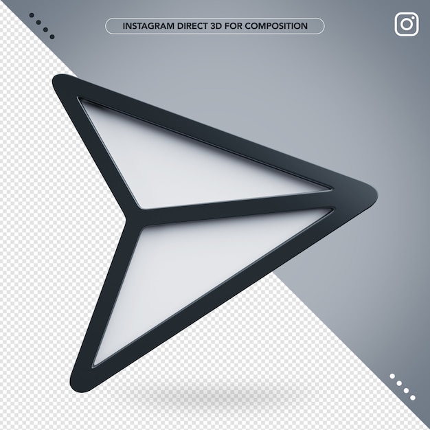 PSD instagram 3d direct voor compositie