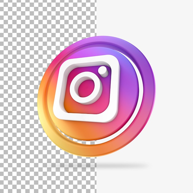 Instagram 3d render cirkel pictogram