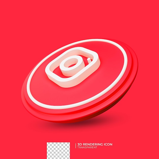 Instagram 3d render icon illustration