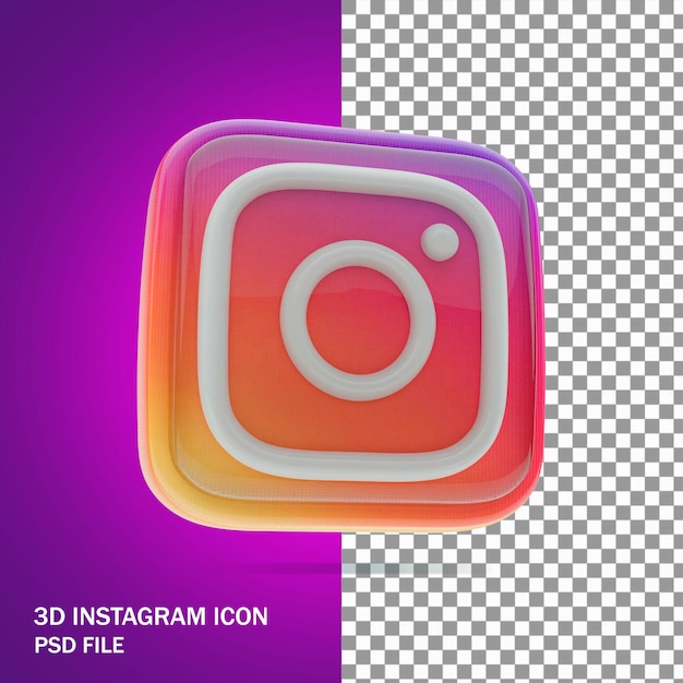 Instagram 3D side icon