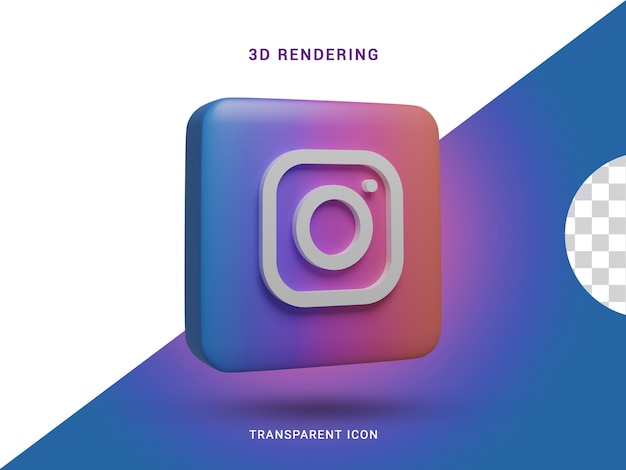 Instagram 3d рендеринг социальных сетей иконка для композиции