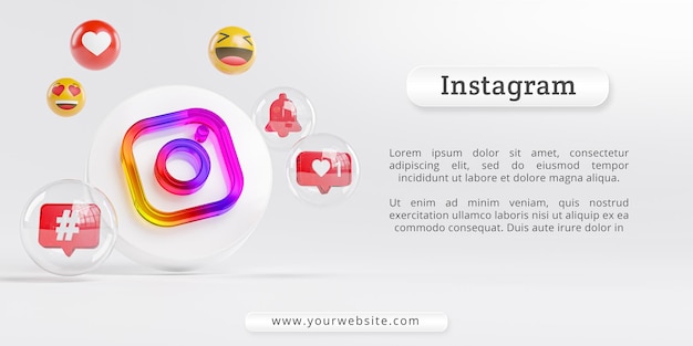 Instagram acrylglas-logo en social media iconen